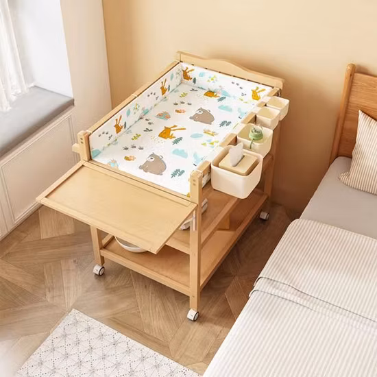 Prix ​​concurrentiel lit bébé en bois massif naturel lit bébé lit bébé