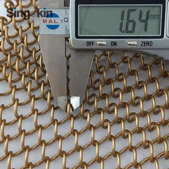 Draperie de bobine en métal de rideau de maille en métal de tissu de fil enroulé pour le décor à la maison