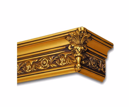 Accessoires décoratifs de ligne de rideau de corniche de plafond blanc de mur PS pour la décoration intérieure