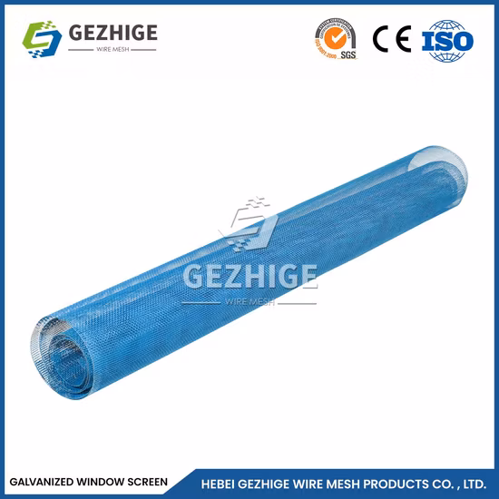 Gezhige non voir à travers la fabrication d'écran de fenêtre 16 x 16 mailles zinguées treillis métallique drapé écran de fenêtre Chine facile à installer treillis métallique tissé zingué