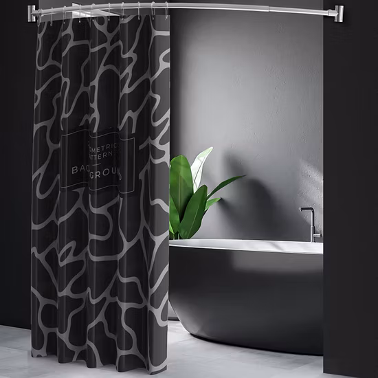 Tringle à rideau de douche réglable en acier inoxydable 304 de qualité supérieure antidérapante sans rouille