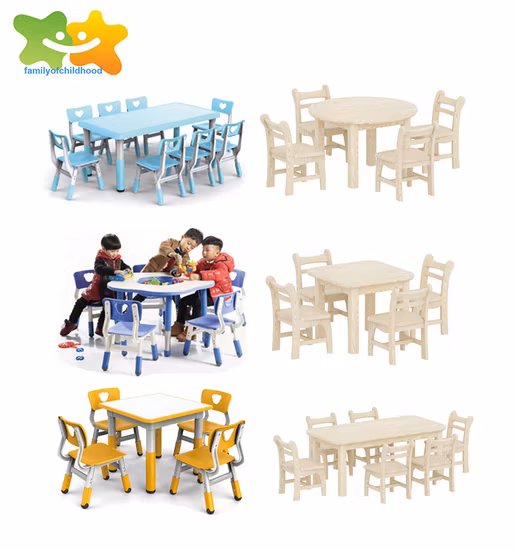 Table et chaise pour enfants en classe de maternelle Mobilier scolaire pour enfants en plastique pour garderie